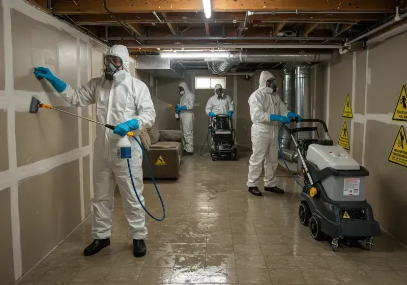 Basement Moisture Removal and Structural Drying process in Shoreview, MN